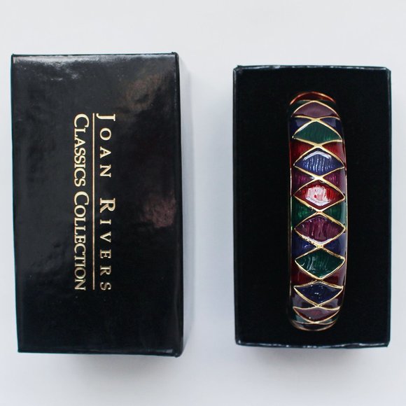 Joan Rivers Triangle Pattern Enamel Bracelet - Picture 3 of 3